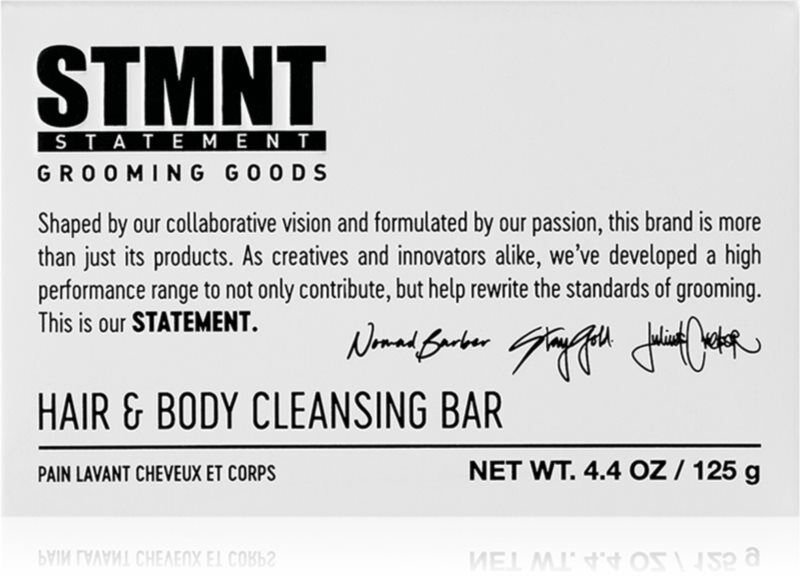 STMNT Care Hair & Body Cleansing Bar savon nettoyant solide pour cheveux, barbe et corps 125 g