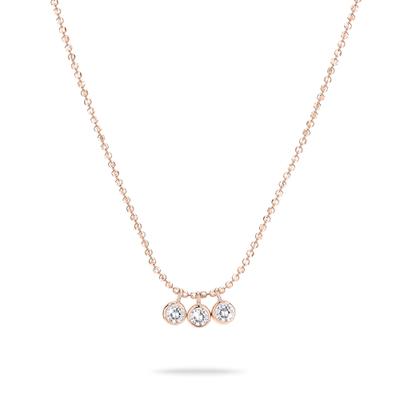 Kette mit Anhänger TAMARIS "Schmuck Geschenk Silber 925 Halskette Tiny Glimmer", rosa (roségoldfarben, kristallweiß), Halsketten, Damen, Silber 925 (Sterlingsilber), L: 45, mit Zirkonia (synth.)