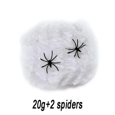 Halloween Spider Web Decoration Fake Spider Web Cotton Thread Haunted House Decor white