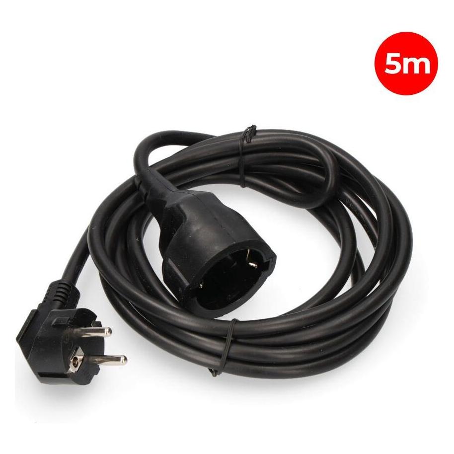 EDM Verlängerungskabel 23214 Schwarz 5 m (5 m, CEE 7/4) (45271132)