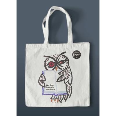 Stofftasche Piatti: Wer liest, hat mehr vom Buch