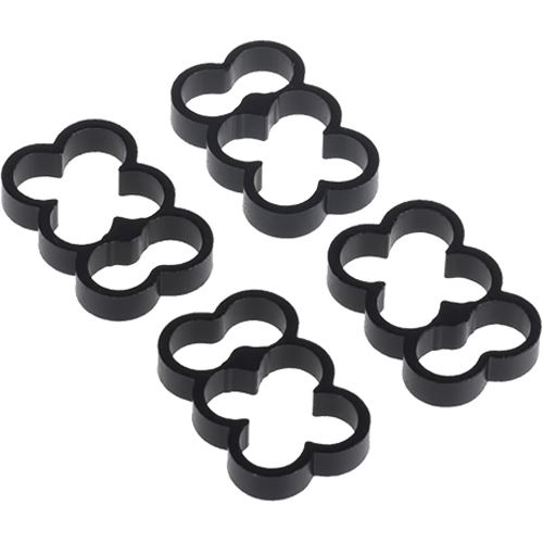 Alphacool Eiskamm Alu X6 - 4mm - 4 Stück schwarz
