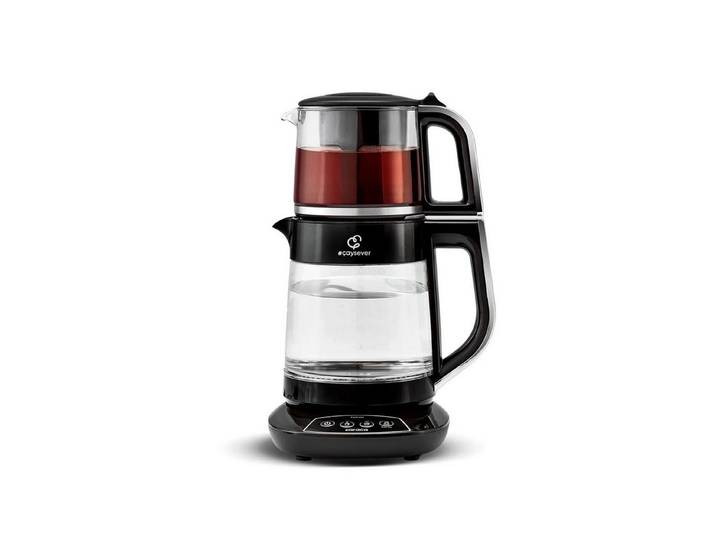 Karaca Wasser-/Teekocher Karaca Caysever Sprechender Teezubereiter Chrom, 2200 W