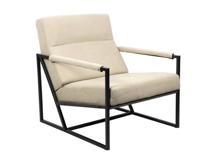 SVITA Chris Loungestuhl Cocktailsessel Polsterstuhl mit Armlehne Beige