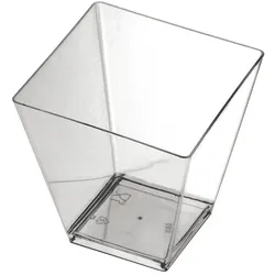 MONOUSO - Mehrweg Fingerfood-Becher aus PS "Rombo" Transparent 95ml (500 Stück)