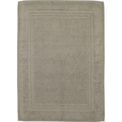 Duschmatte ROSS "Unifond", grau (flanell), H:1mm, Baumwolle, Badematten, Uni mit Bordüre, Badezimmerteppich, waschbar