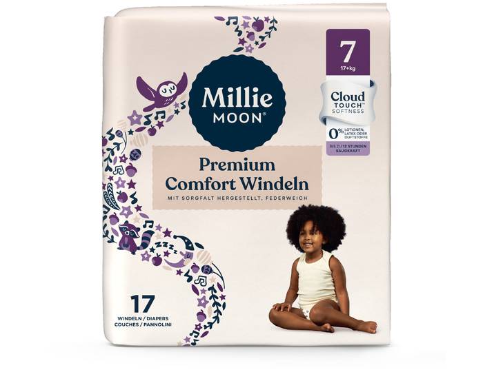 Millie Moon Premium Comfort Windeln Grösse 7 X-Large 17+kg 17 Stück