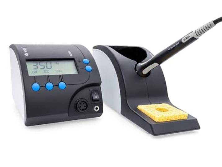 ERSA RDS80 Digital Lötstation 80W Leistung mit einstellbarer Temperatur 150 – 450 °C inkl. Lötspitze 2,2mm meißelförmig ERSADUR und Standby/Schlaffunktion