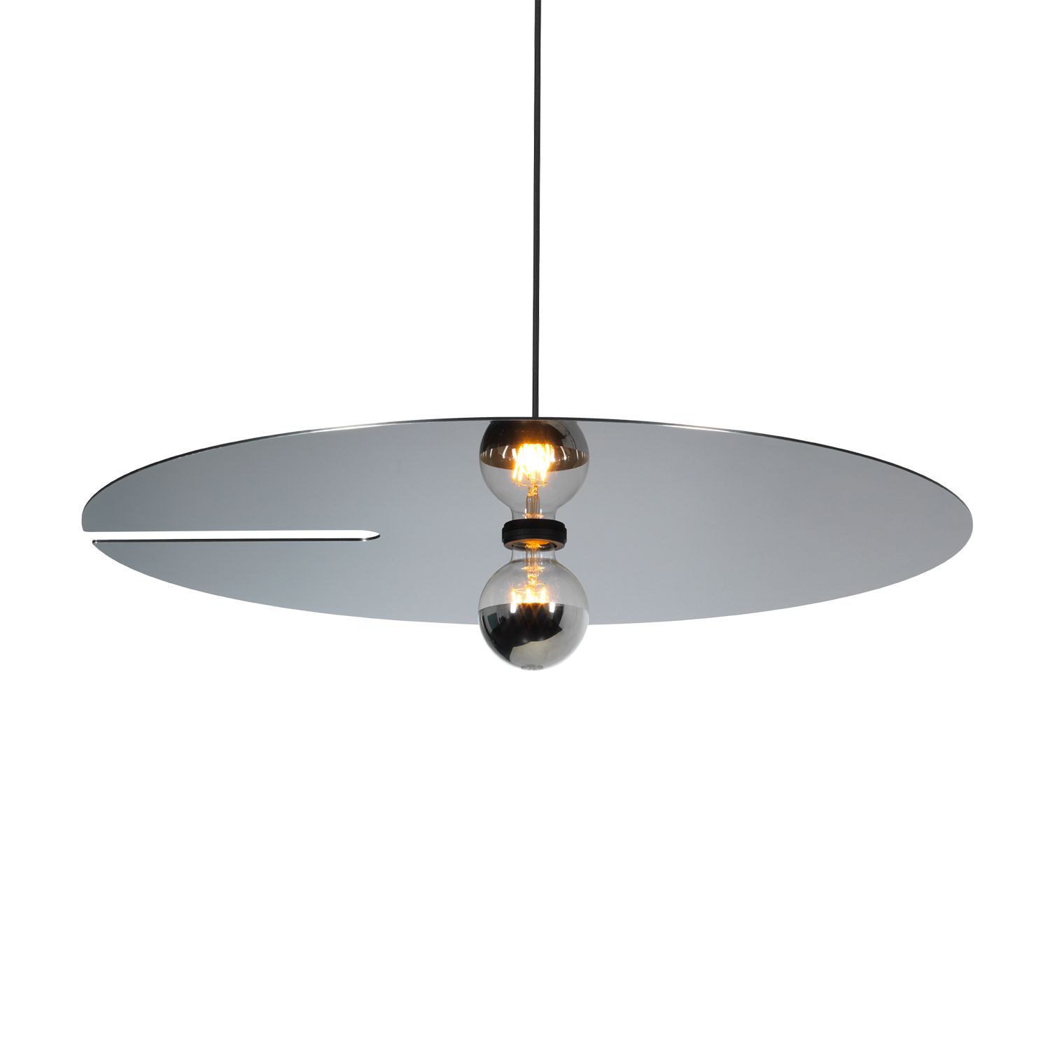 Wever & Ducré Pendelleuchte MIRRO CEILING SUSP 3.0 G95 N-B 2.5m schwarzes chrom 2,5m Zuleitung 6343E0NB0 5404037331918