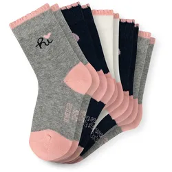 SCHIESSER Mädchen Socken, 5er Pack - "Legwear Kids", Muster, Baumwolmischung Grau / 23-26