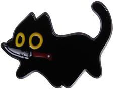 Discount Dollar Deals Black Cat Cinderella Brooch Cute Big Eyes Animal Metal Badge For Bags 2