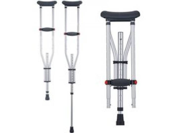 VEVOR Béquilles Axillaires 2PCS, Béquilles de Marche sous Aisselles Bras Réglable en Hauteur 13 Niveaux, en Aluminium, Coussinet Souple, pour Adultes, Adolescents, Chirurgie, Handicap, Blessure Jambe