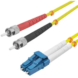 helos LWL OS2 Patchkabel Duplex LSZH 3,0mm LC/ST gelb 2,0m