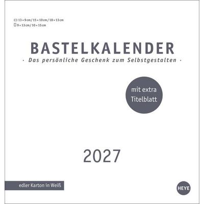 Premium-Bastelkalender weiß mittel 2027