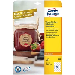 Avery, Etiketten, Etiketten