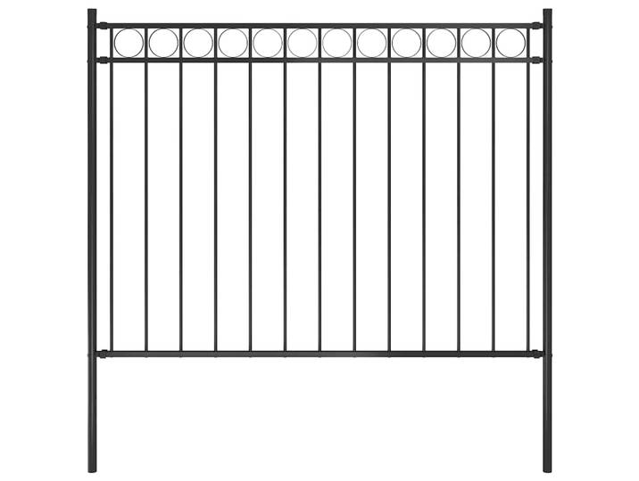 vidaXL Gartenzaun ASSEN Stahl 1,7 x 1 m Schwarz