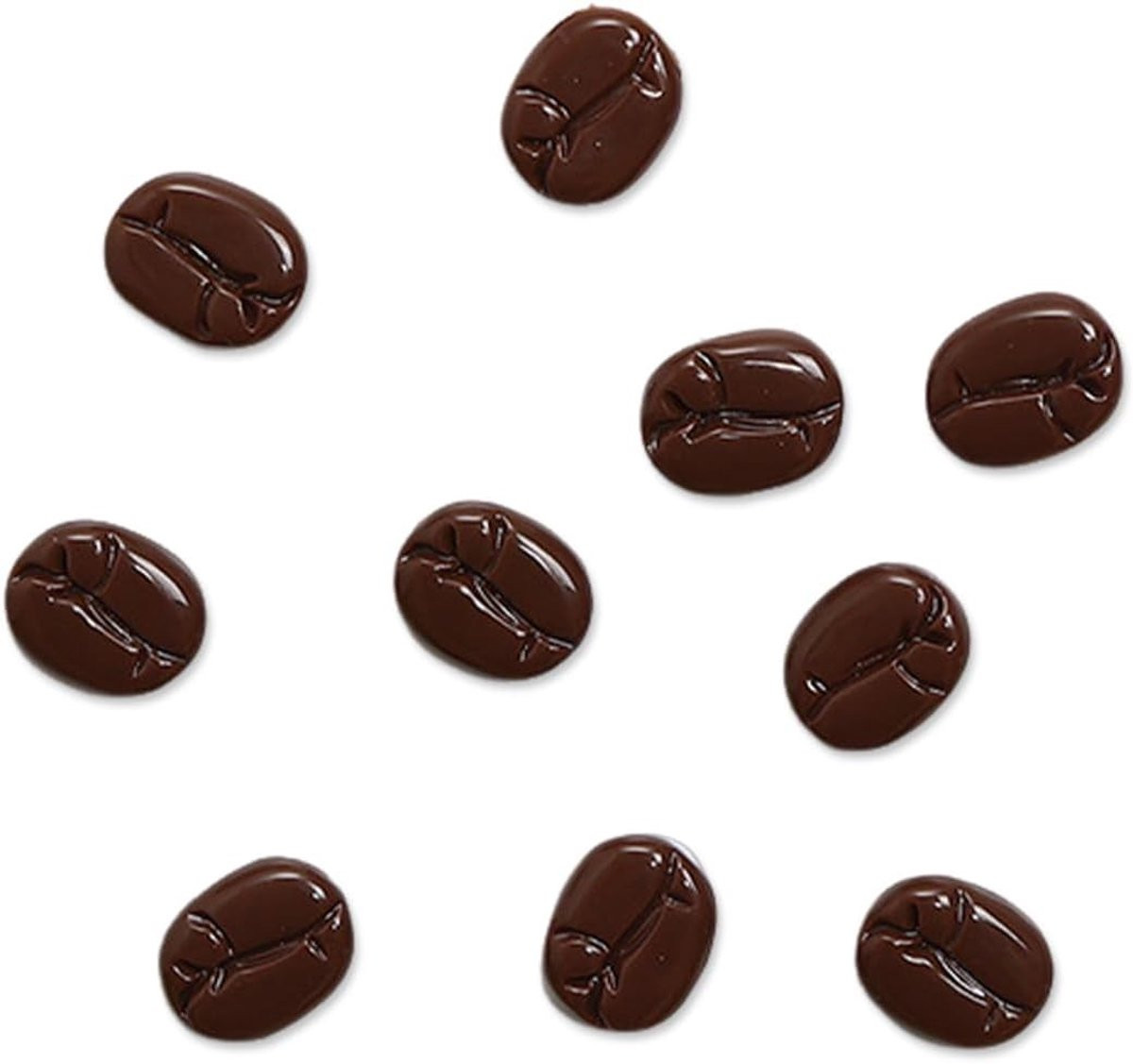 Set van 10 decoratieve 3D magneten met koffiebonen voor koelkast en magnetisch bord