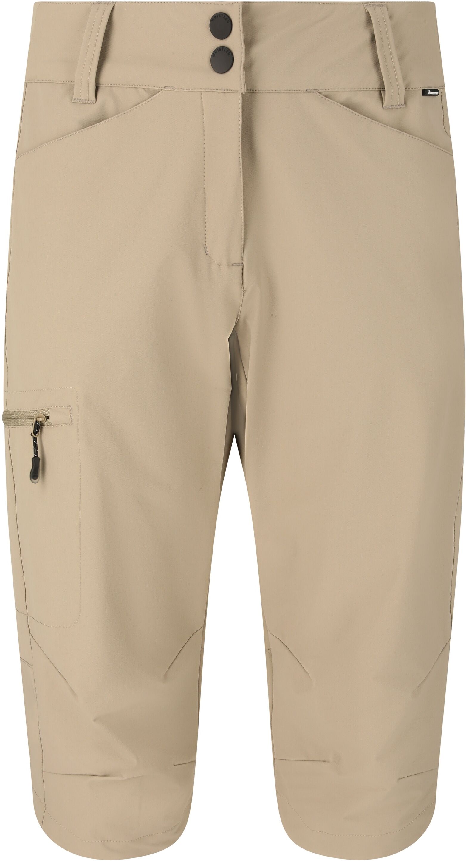 Outdoorhose WHISTLER "SHANNIE", Damen, Gr. 40, EURO-Größen, beige (natur), 94% Nylon, 6% Elasthan, unifarben, kurz, Hosen Outdoorhose, mit QUICK DRY Technologie