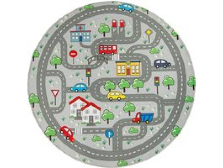Tapis pour enfant lavable Chiko gris 150 cm rond