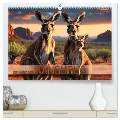 Die Welt der Kängurus (hochwertiger Premium Wandkalender 2027 DIN A2 quer), Kunstdruck in Hochglanz