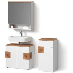 BADMÖBEL-SET Tanaro, Weiß, 3-teilig