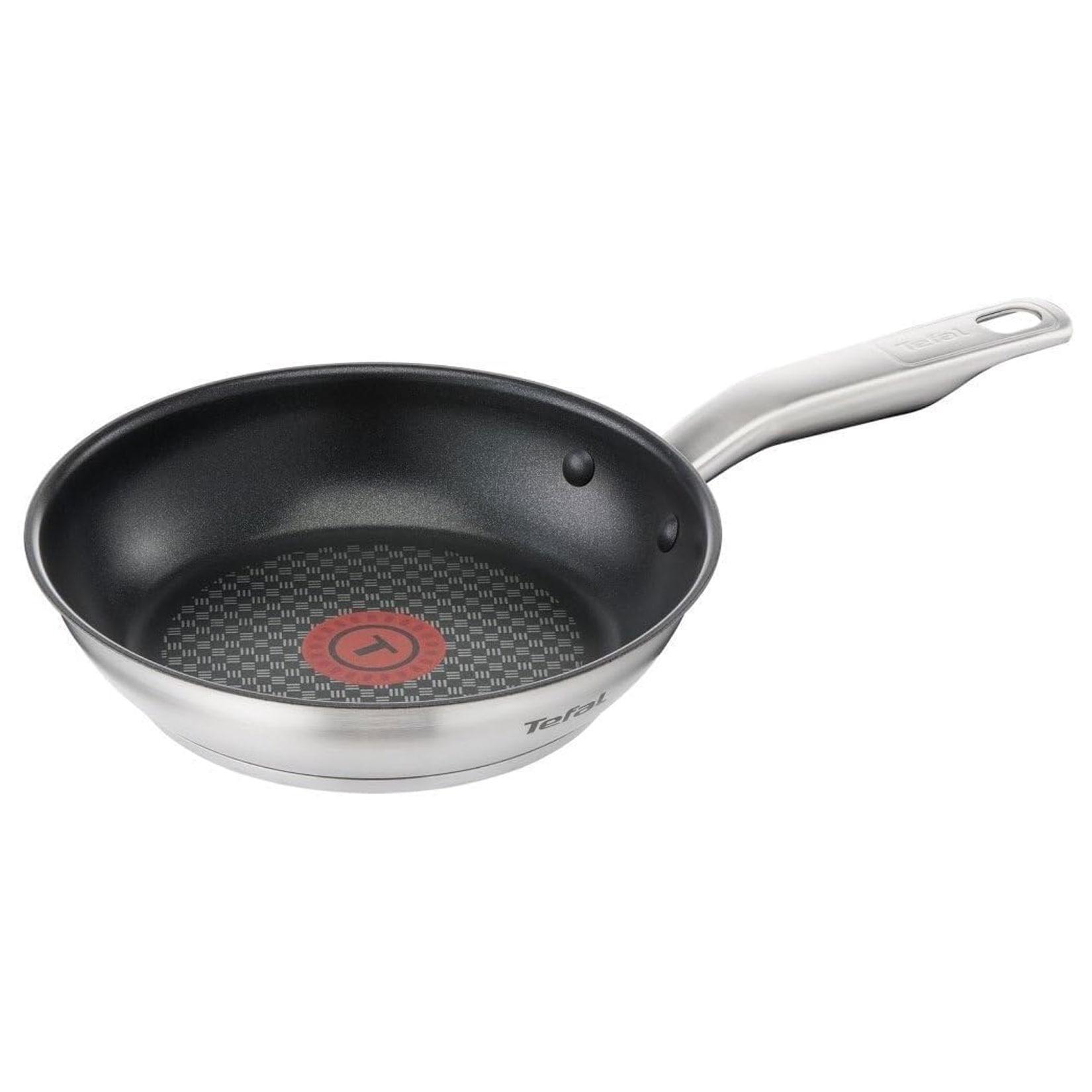Tefal E4910425 Virtuoso Edelstahlpfanne 24 cm Induktion, Pfanne Titanium Pro für alle Herdarten