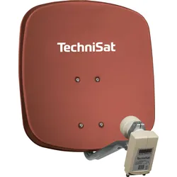 TechniSat DigiDish 45 Sat-Antenne (Universal-Twin-LNB) ziegelrot