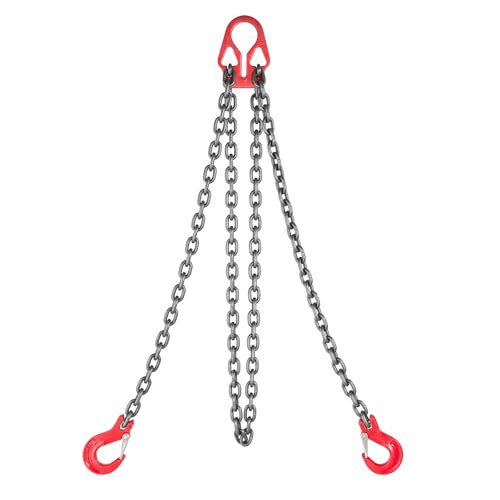 VEVOR Hijsketting G80 staallegering zilver, 8 mm x 3 m, capaciteit 3,17 ton