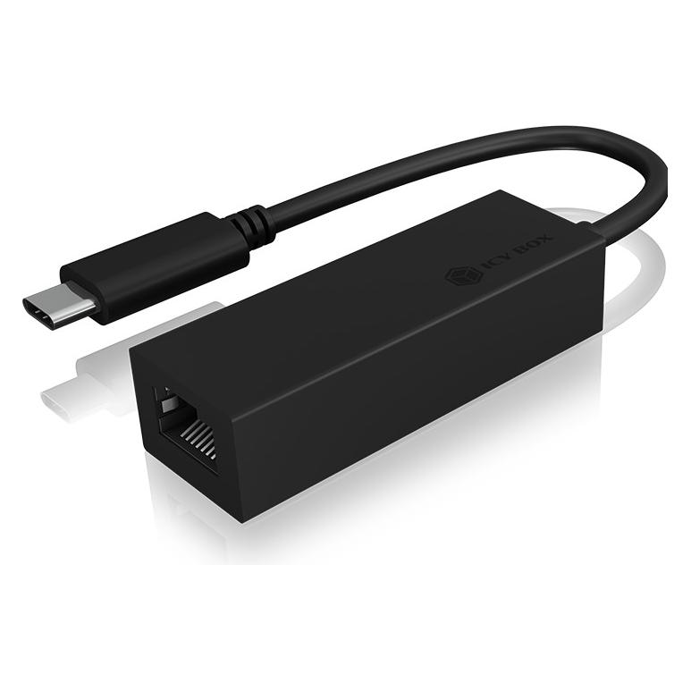 Icy Box Gigabit Ethernet LAN Adapter für USB 3.0 Type- C,IB-LAN100-C3 (USB-C, RJ45 (1x)) (IB-LAN100-C3)