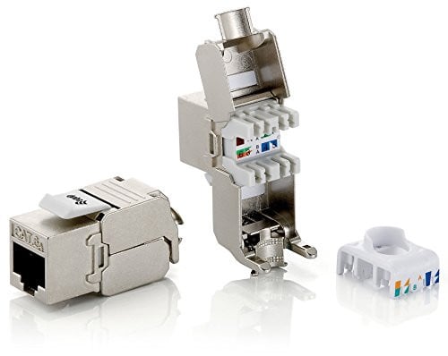 Equip 767221 Afgeschermde Keystone Jack Cat.6A RJ45 aansluiting, set van 8 stuks