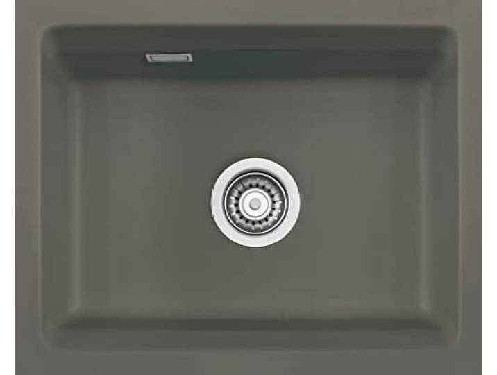 Systemceram Unterbauspüle KeraDomo Kara 50 U/g (mit geschliffener Oberseite) Handbedienung Sonder Lava 80