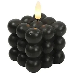LED Bubble Kerze Lyon S schwarz 7,5cm