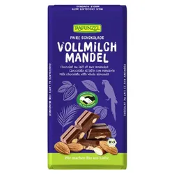 Rapunzel Vollmilch Schokolade mit ganzen Mandeln, 200g HIH bio