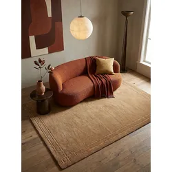 Wollteppich Bordüre Ocker 160 x 230 cm - GLEN   Kadima Design