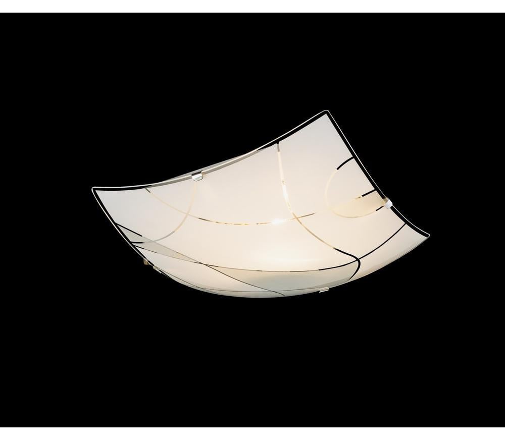 Globo Lighting Plafonniere Paranja wit, 25 x 25 cm