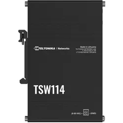 Teltonika TSW114 / Industrie-Switch / 5- Port / 1000 Mbit/s / PoE (5 Ports), Netzwerk Switch, Schwarz