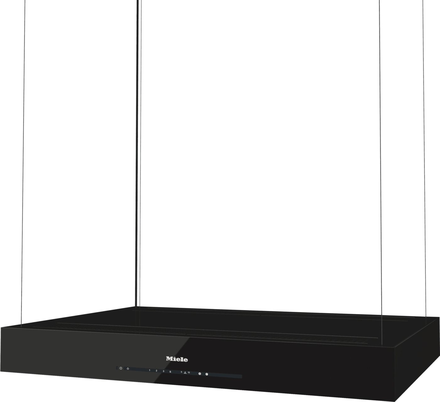 Miele DA6708D Aura Edition 6000 Umluft Dunstabzugshaube/Esse Insel 100 cm (Schwarz) 10755630