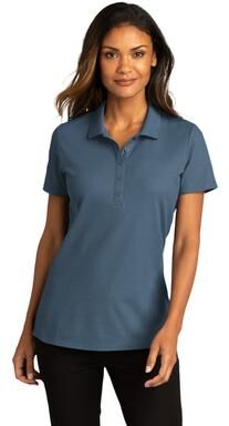 Port Authority LK810 Women's SuperPro React Polo Shirt in Regatta Blue size 4XL   Polyester Blend