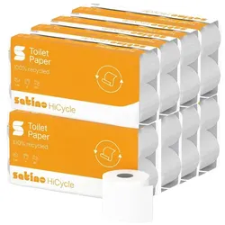Toilettenpapier Wepa Satino HiCycle hochweiß 2-lagig 64 Rollen/Paket x 250 Blatt, Waffelprägung, Recycling