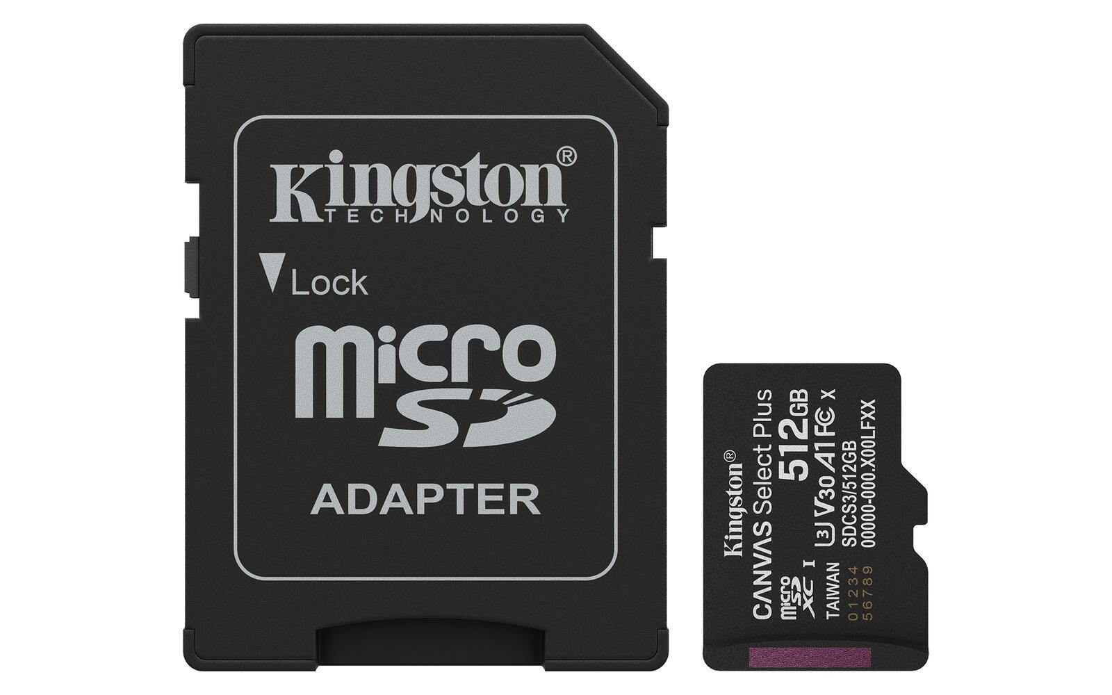 Kingston Canvas Select Plus - Flash-Speicherkarte - 512 GB SDCS3/512GB