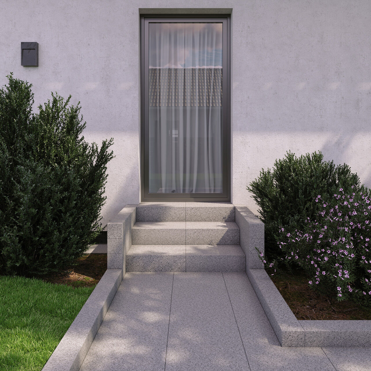 Euro Stone Palisade Granit 10 x 10 x 25 cm grau