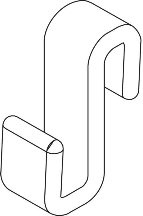 Kermi Filia XP Handtuchhaken ZDHHHHHFX000XK 5 Stück, für Festfeld/Seitenwand/Türflügel, transparent