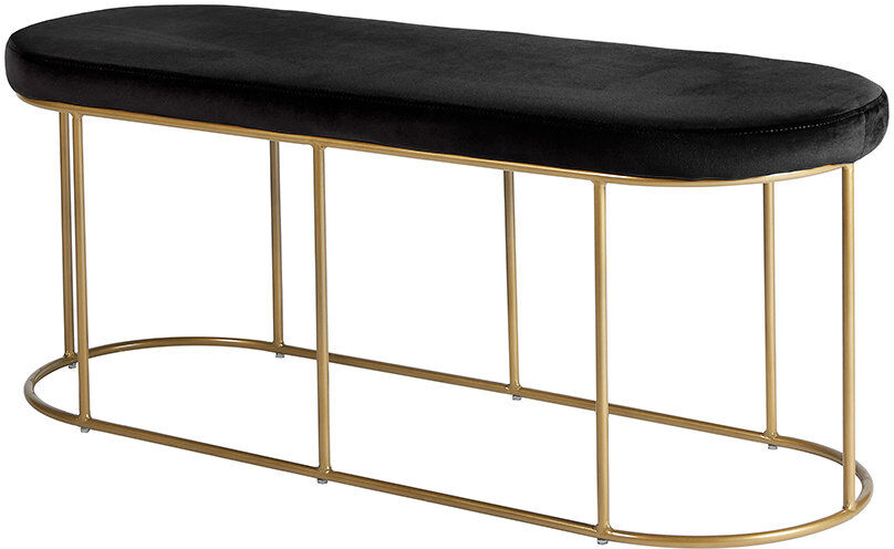 Canora Grey Krieg Iron Bench Black 42cm H X 106cm W X 37cm D