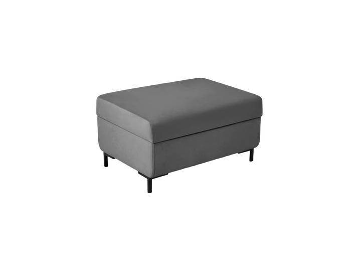 Design Sitzpouf „Yanis“ Samt Dunkelgrau CXL by Christian Lacroix