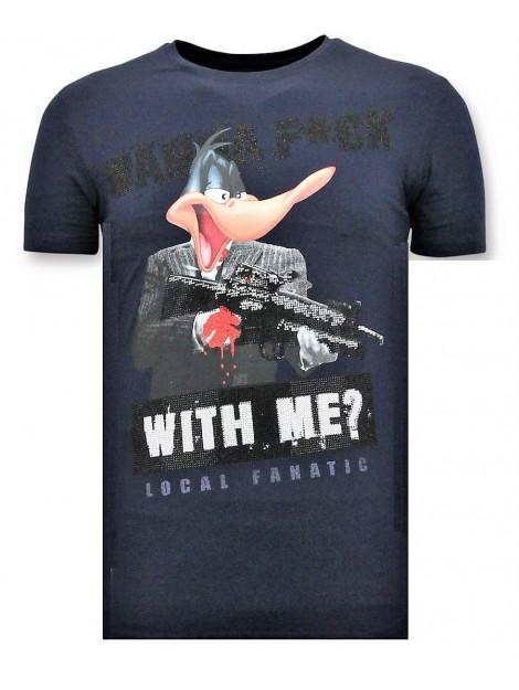 Local Fanatic T-shirt met print shooting duck gun