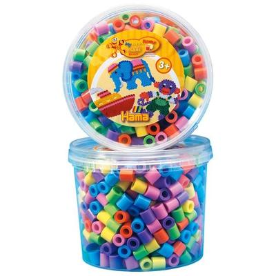 Hama 8571 - My first Hama Bügelperlen Maxi 3+, Dose mit ca. 600 Stück, Pastell Mix