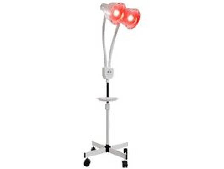 Lampe chauffante infrarouge sur pied – Resty – 550 W – deux têtes réglables