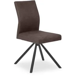 2er-Set Stuhl Lugano Mikrofaser Braun