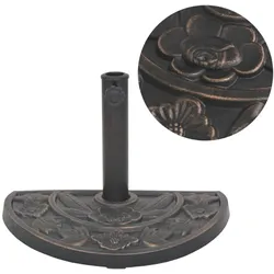 vidaXL Sonnenschirmständer Harz Halbrund Bronze 9 kg
