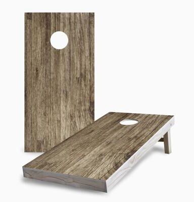 Skip's Garage Wood Plank Regulation 2x4 Cornhole Game Set